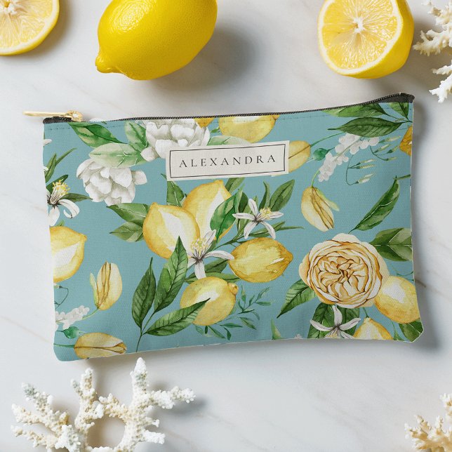 Pochette À Accessoires Eau | Fleur de citron de la côte d'Amalfi Personna (Créateur téléchargé)