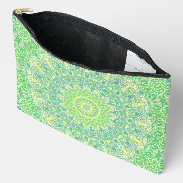Pochette À Accessoires Éclectique Groovy Hippie Bohème Funky Mandala Colo (Ouvrir)