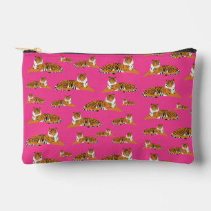 Pochette À Accessoires École de Motif animal de Tiger de la Jungle rose o