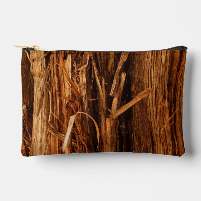 Pochette À Accessoires Écorce de bois texturée de cèdre (Recto)