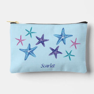 Pochette À Accessoires Écriture d'étoiles de mer colorée personnalisable