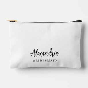 Pochette À Accessoires Écriture Élégante Maquillage Personnalisé Nom des 