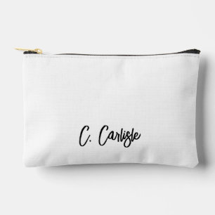 Pochette À Accessoires Écriture manuscrite élégante personnalisée