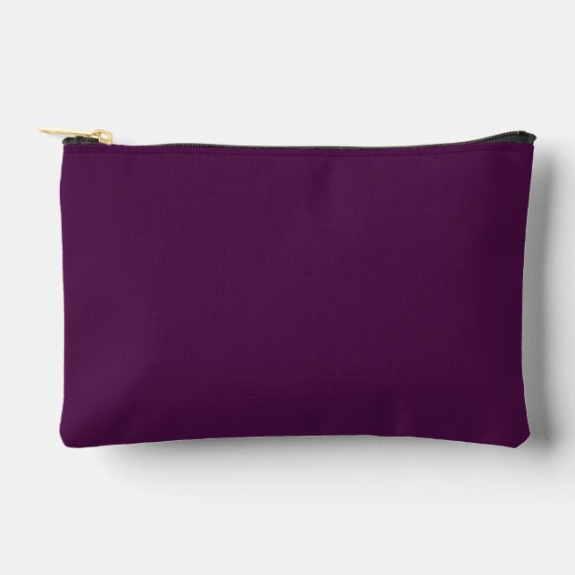 Pochette À Accessoires Éggplant Purple Classic Solid Plain (Recto)