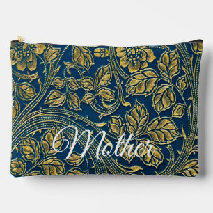 Pochette À Accessoires Élégance Bleu Doré
