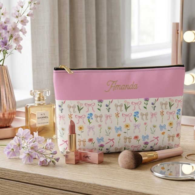 Pochette À Accessoires Élégance florale de l'arc tendance (Créateur téléchargé)