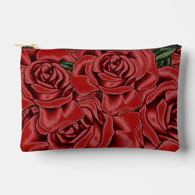 Pochette À Accessoires Élégance Red Rose (Recto)