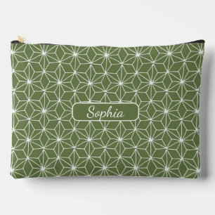 Pochette À Accessoires Elégant Art de forme verte bio pour cadeaux