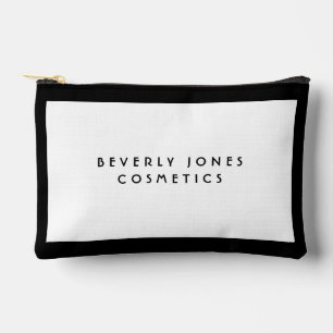 Pochette À Accessoires Elégant blanc avec bordure noire