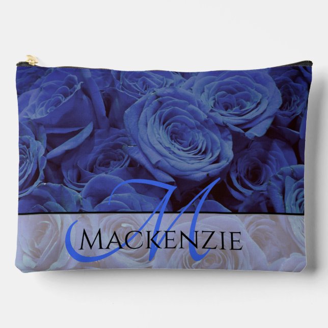 Pochette À Accessoires Elégant bleu rose bleu foncé fleurs bleu bleu flor (Recto)