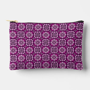 Pochette À Accessoires Elégant Boho Chic motif floral géométrique