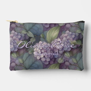 Pochette À Accessoires Elégant chic pourpre pourpre chic aquarelle fleuri
