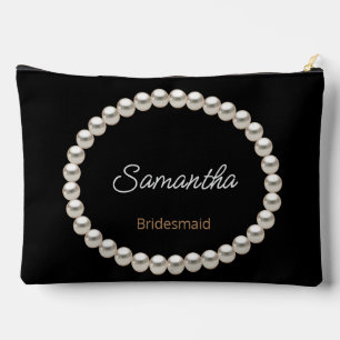 Pochette À Accessoires Elegant Fête des mariées perle noir Accessoire Pou