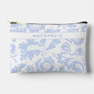 Pochette À Accessoires Élégant floral botanique bleu