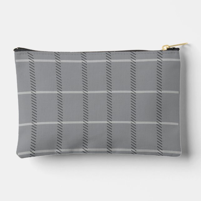 Pochette À Accessoires Elegant Grey et BlackPattern (Verso)