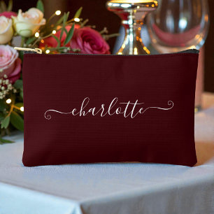 Pochette À Accessoires Élégant Minimaliste Nom de Demoiselle d'Honneur