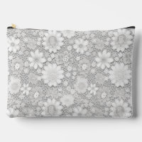 Élégant motif de dentelle fleurie blanche