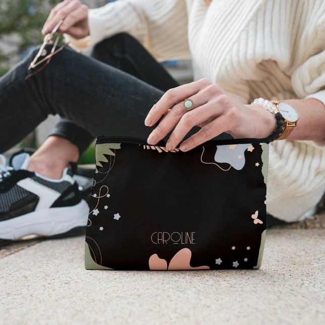 Pochette À Accessoires Elégant noir élégant Boho élégant mignon (Créateur téléchargé)