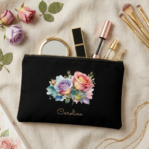 Pochette À Accessoires  Élégant Noir Élégant Floral Boho Mignon 