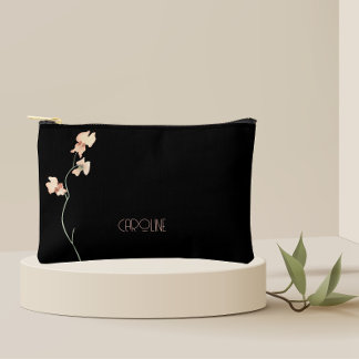 Pochette À Accessoires Elégant noir élégant floral Boho mignonne