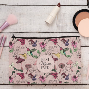 Pochette À Accessoires Élégant rose vierge Meilleure maman Jamais Photo C