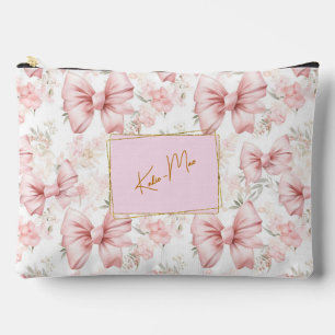 Pochette À Accessoires *Elégant Whimsical Personnalisé Coquette Bow Large