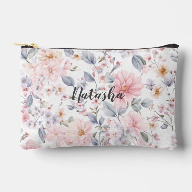 Pochette À Accessoires Elégante aquarelle Pastel Flower Soft Floral Pouch (Recto)