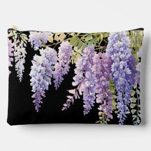 Pochette À Accessoires Elégante glycine d'aquarelle violette florale