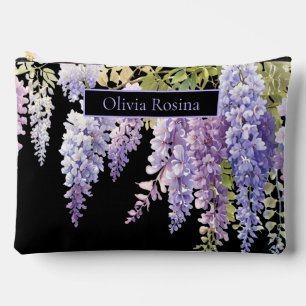 Pochette À Accessoires Elégante glycine d'aquarelle violette florale