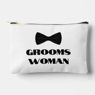 Pochette À Accessoires élégante groomswoman cravate noire mariage