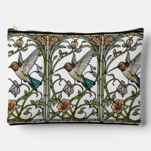 Pochette À Accessoires Élégante illustration de colibri botanique boho ch