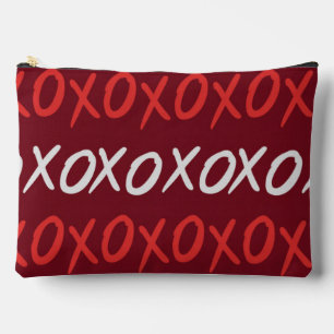 Pochette À Accessoires Élégants baisers et câlins XOXO bordeaux