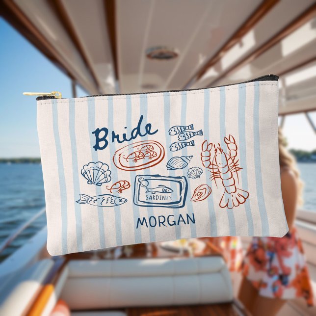 Pochette À Accessoires Elle est un Poisson Pêché  Bachelorette de Fruits  (Créateur téléchargé)