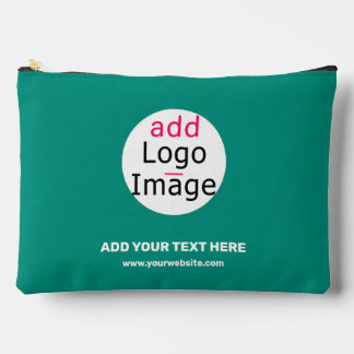 Pochette À Accessoires Emerald Green Business Chic Minimal Personnalisabl