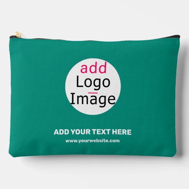 Pochette À Accessoires Emerald Green Business Chic Minimal Personnalisabl (Recto)