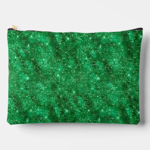 Pochette À Accessoires Emerald Green Sequin Motif