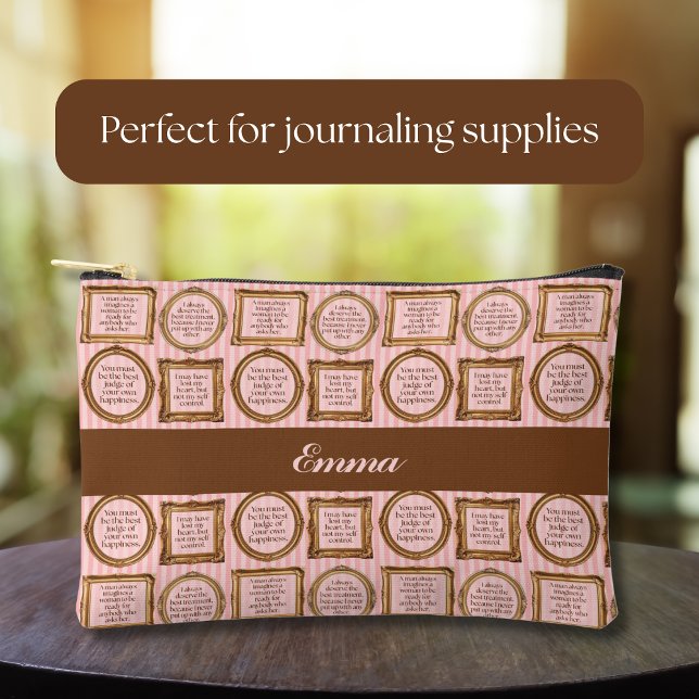 Pochette À Accessoires Emma de Jane Austen Citations personnalisées (Créateur téléchargé)