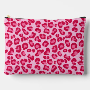 Pochette À Accessoires Empreinte de léopard en Pastel Pink, Hot Pink et F