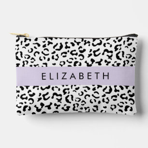 Pochette À Accessoires Empreinte de léopard, Spots, Noir Et Blanc, Votre 