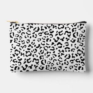 Pochette À Accessoires Empreinte de léopard, Zones Léopard, Noir Et Blanc