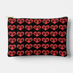Pochette À Accessoires Empreintes de pattes dans mon coeur par Shirley Ta