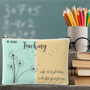 Pochette À Accessoires Enseigner, c'est semer des graines Citation Pissen