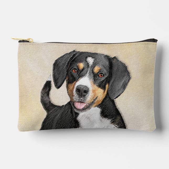 Pochette À Accessoires Entlebucher Mountain Dog Painting Original Chien A (Recto)