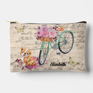 Pochette À Accessoires Ephemera Bulldog à fleurs vintages