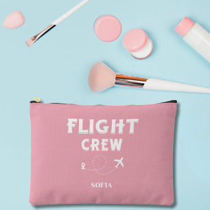Pochette À Accessoires Équipage de vol Rose et Blanc Mariage d'enterremen