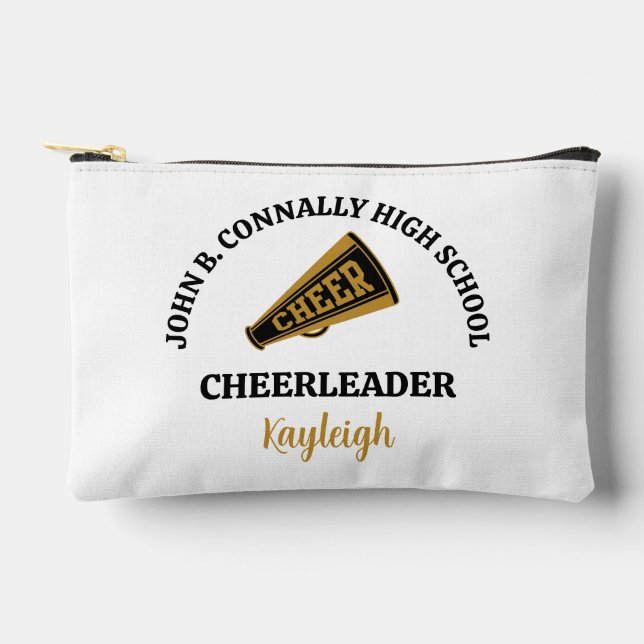 Pochette À Accessoires Équipe de Cheerleading Personnalisée Chic (Recto)