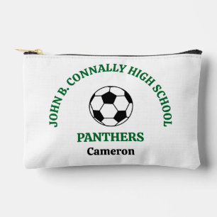 Pochette À Accessoires Équipe de football personnalisée du lycée Green