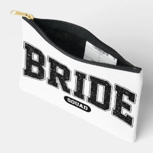 Pochette À Accessoires Équipe de la mariée - Typographie Varsity - Enterr