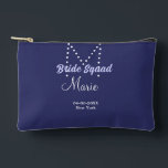 Pochette À Accessoires Équipe de mariée ajoute un nom monogramme demoisel<br><div class="desc">beau design</div>