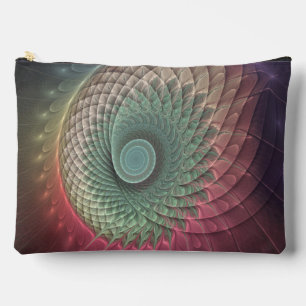 Pochette À Accessoires Escargot Abstrait coloré Art moderne fractal
